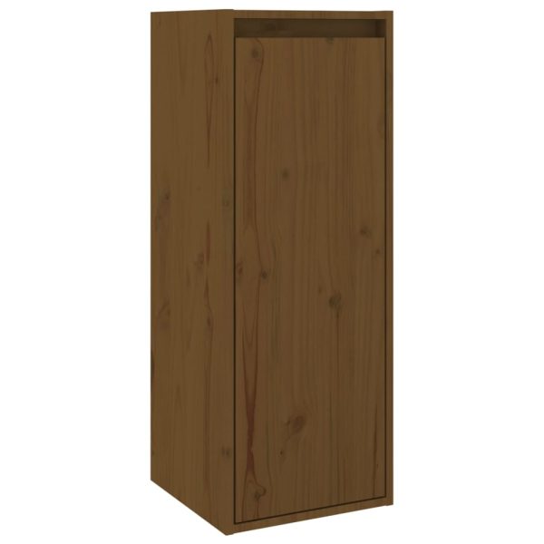 Móveis de TV 4 pcs madeira de pinho maciça castanho-mel - Image 6