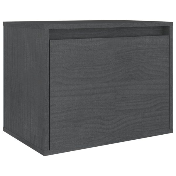 Móveis de TV 4 pcs madeira de pinho maciça cinzento - Image 4
