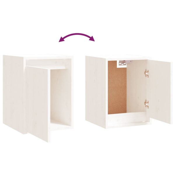 Móveis de TV 5 pcs madeira de pinho maciça branco - Image 7