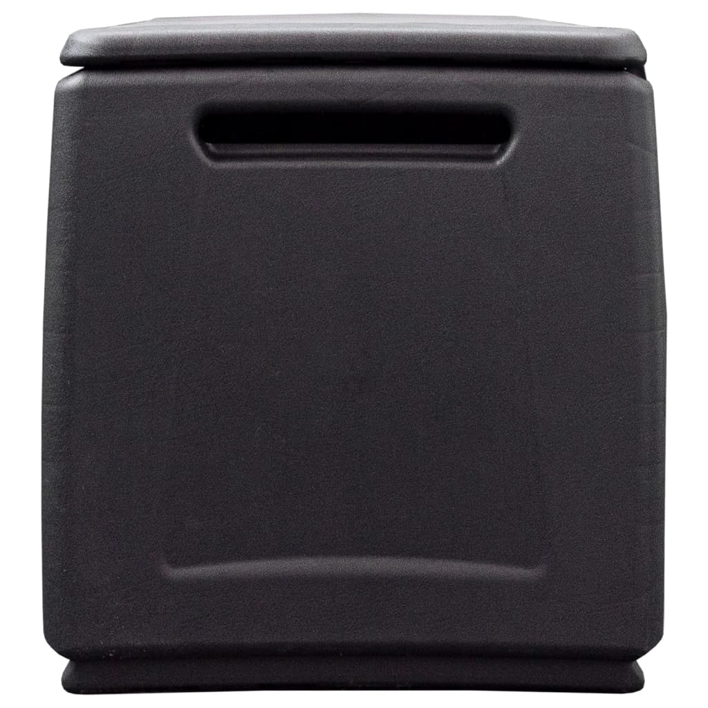 Caixa arrumação p/ jardim 138x53x57cm 330L cinza-escuro e preto - Image 3