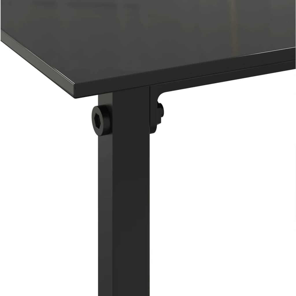 3 pcs conjunto sofás de exterior com almofadões vime PE preto - Image 10