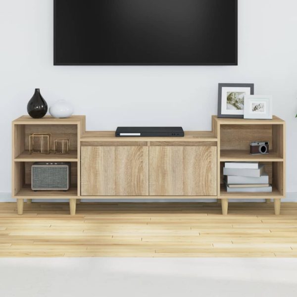 Móvel de TV 160x35x55 cm derivados de madeira carvalho sonoma - Image 2