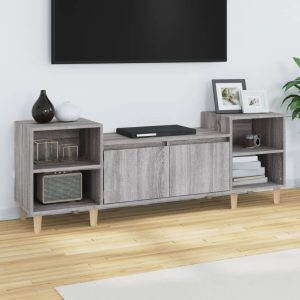 Móvel de TV 160x35x55 cm derivados de madeira cinzento sonoma