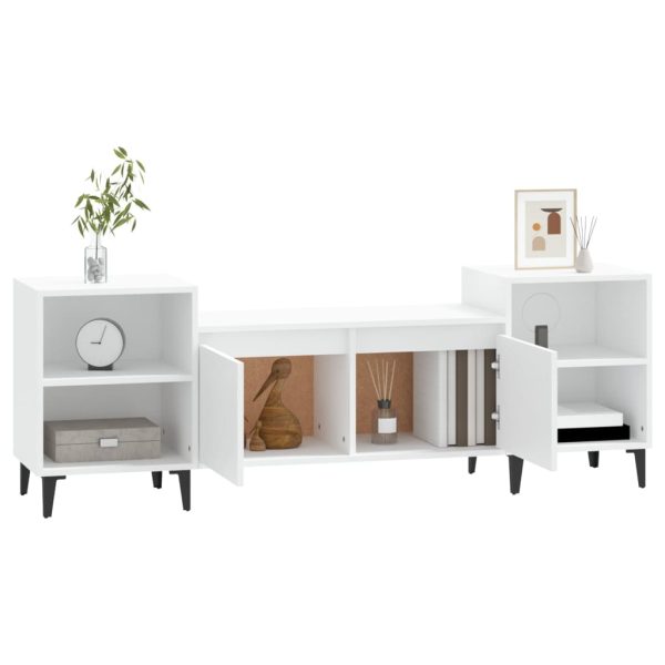 Móvel p/ TV 160x35x55 cm derivados de madeira branco - Image 3
