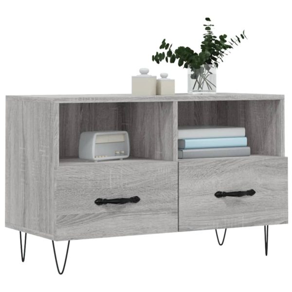 Móvel de TV 80x36x50 cm derivados de madeira cinzento sonoma - Image 2