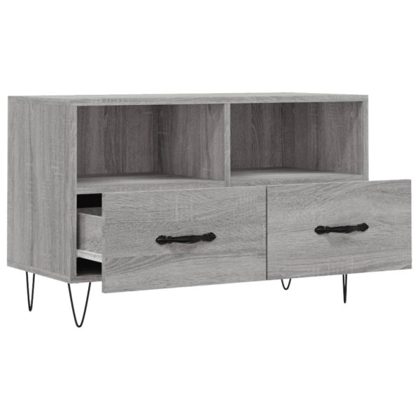Móvel de TV 80x36x50 cm derivados de madeira cinzento sonoma - Image 5