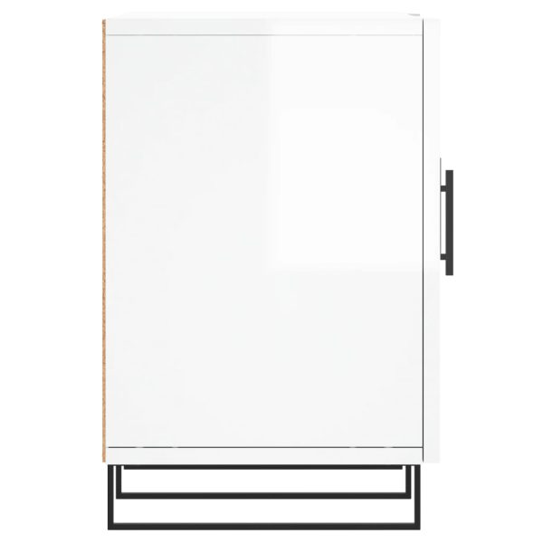 Móvel de TV 150x30x50 cm derivados de madeira branco brilhante - Image 6