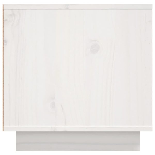 Móvel de TV 156x40x40 cm madeira de pinho maciça branco - Image 7