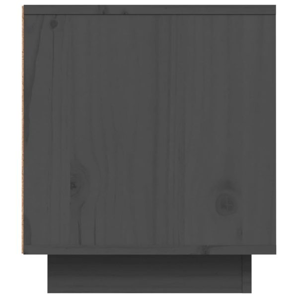 Móvel de TV 80x35x40,5 cm madeira de pinho maciça cinzento - Image 7