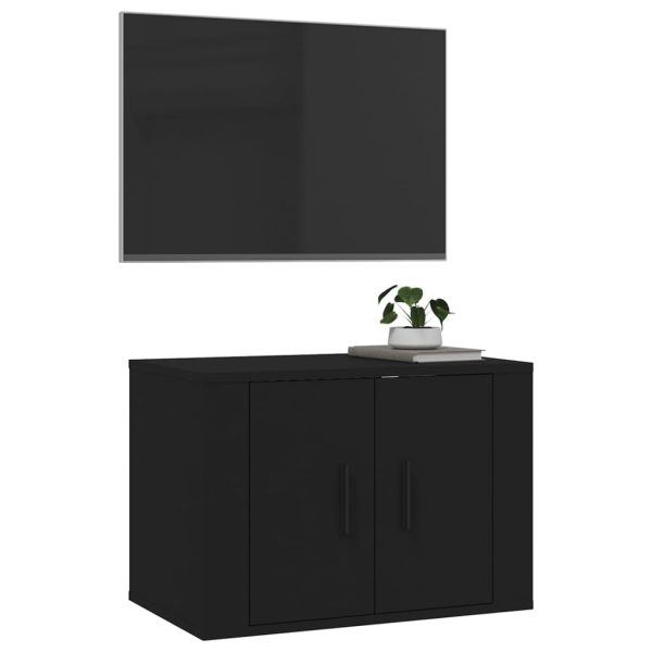 Móvel de TV para parede 57x34,5x40 cm preto - Image 3