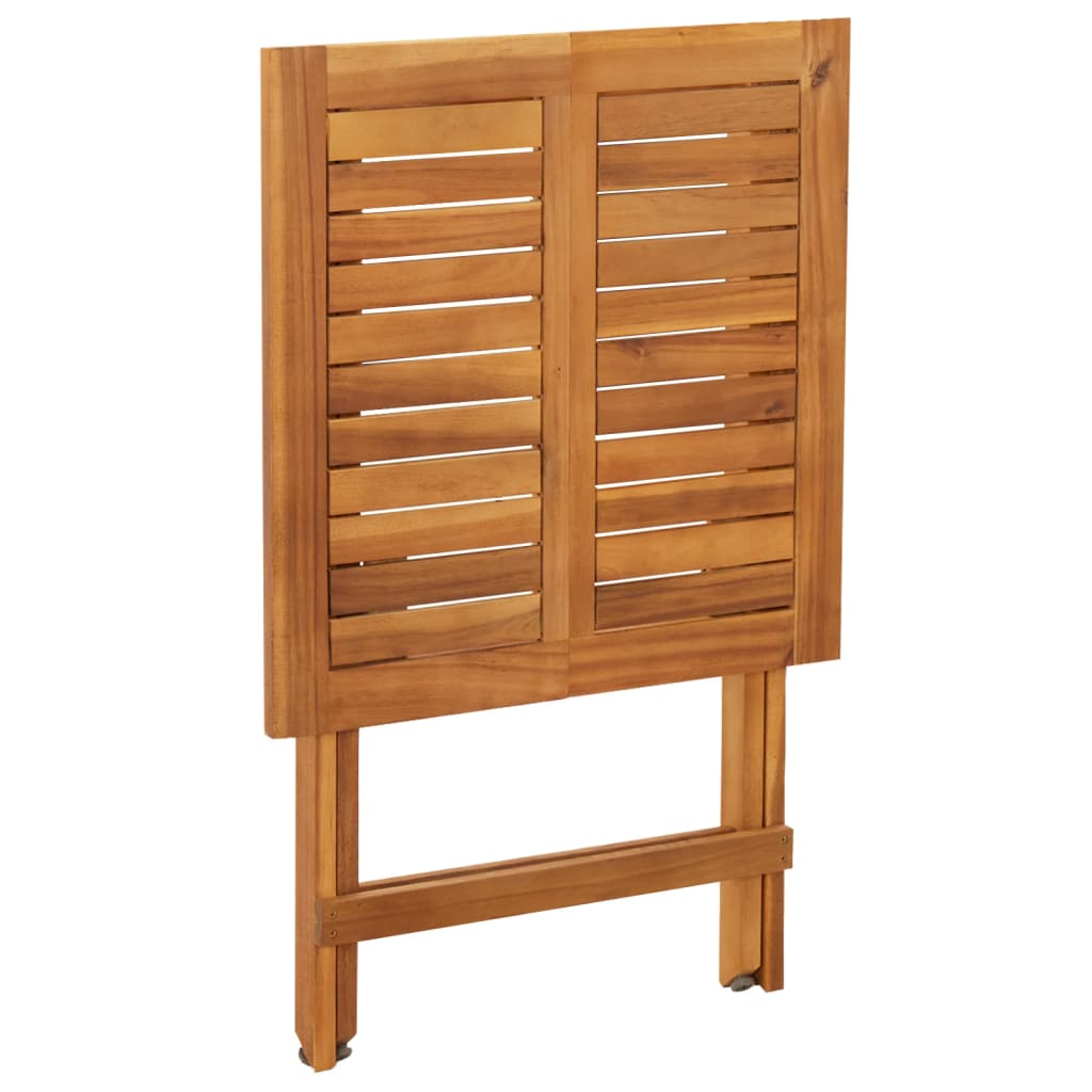 3 pcs conjunto de bistrô dobrável madeira de acácia maciça - Image 6