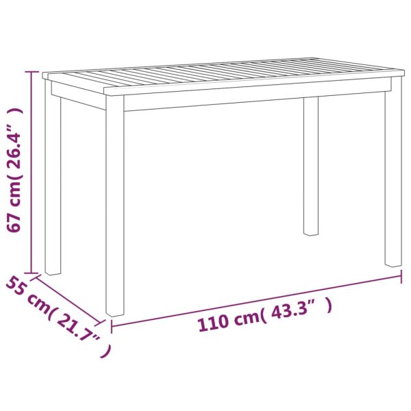 3 pcs conjunto de jantar p/ jardim c/ almofadões acácia maciça - Image 9