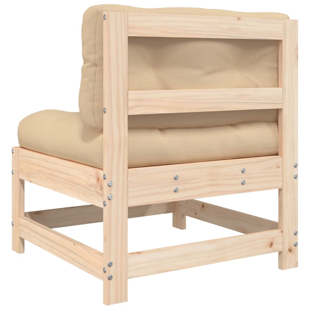 Sofá de centro com almofadões madeira de pinho maciça - Image 5