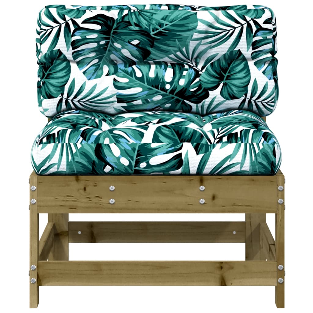 Sofá de centro com almofadões madeira de pinho impregnada - Image 3