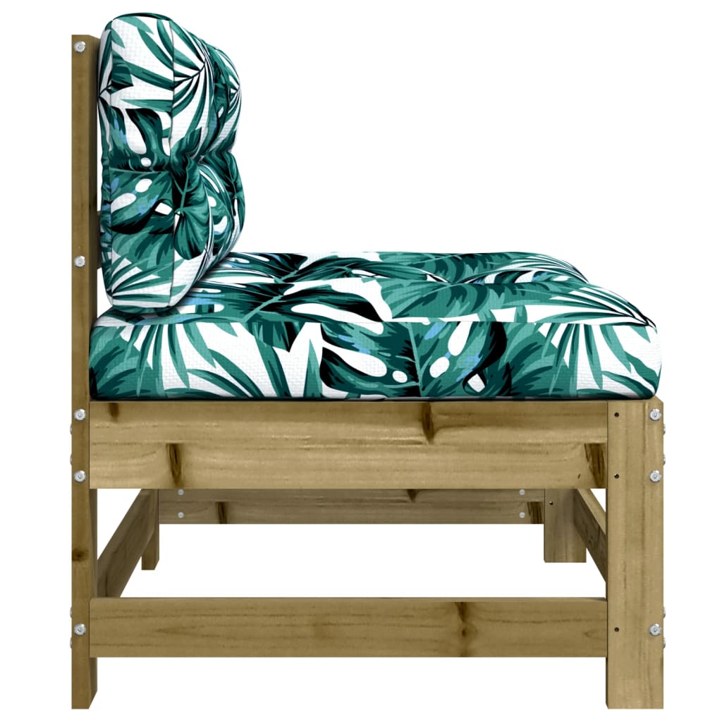 Sofá de centro com almofadões madeira de pinho impregnada - Image 4