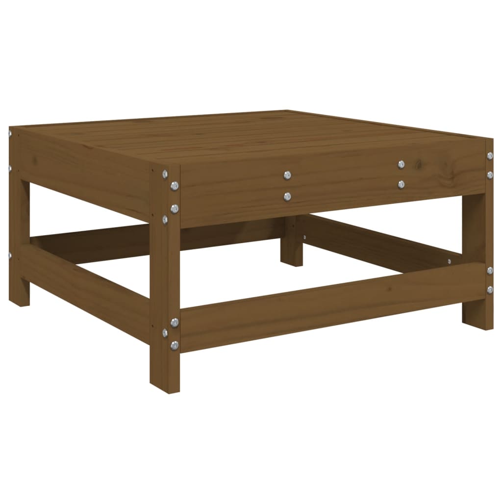 Apoio de pés p/ jardim c/ almofadão pinho maciço castanho-mel - Image 6