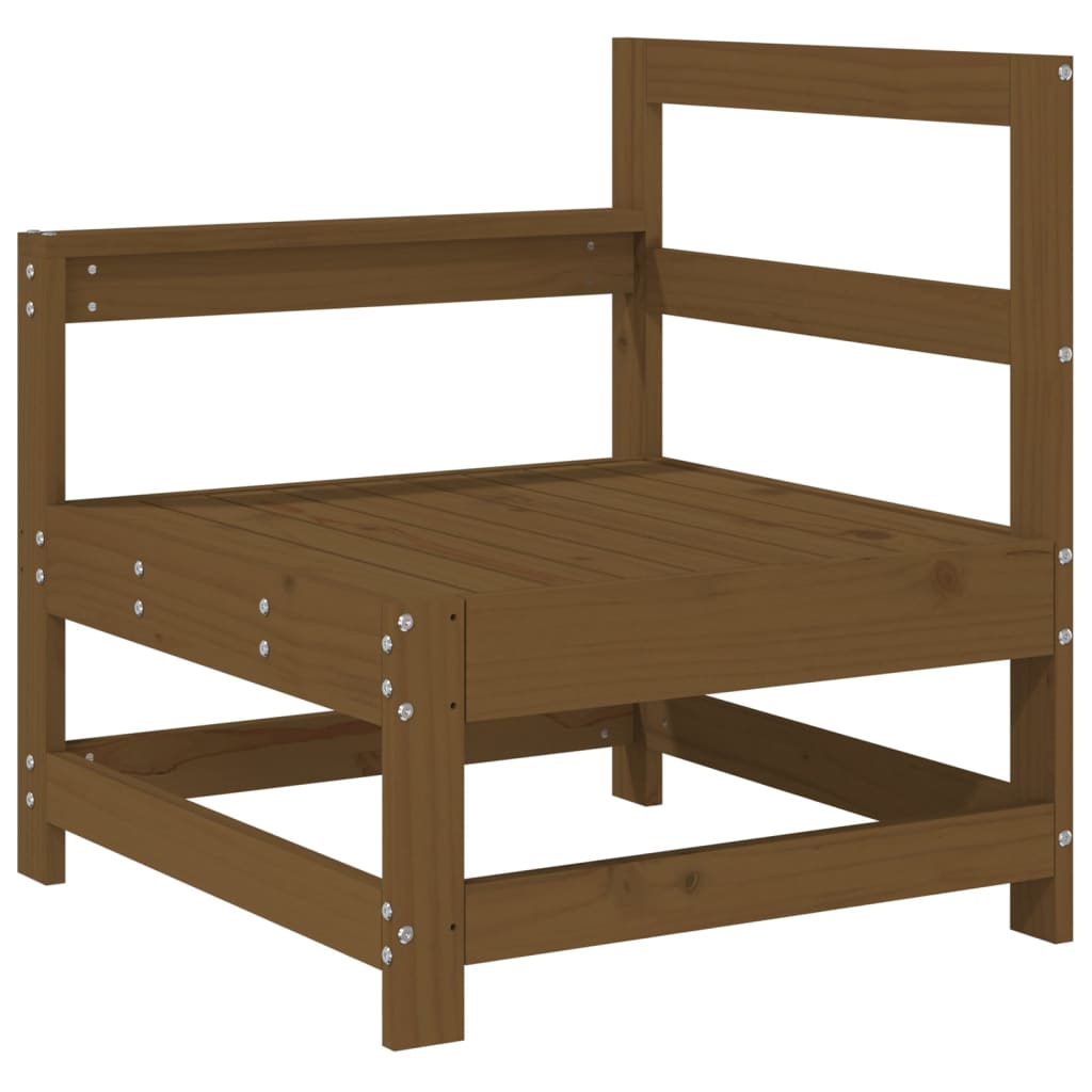 4 pcs conjunto lounge de jardim pinho maciço castanho-mel - Image 5