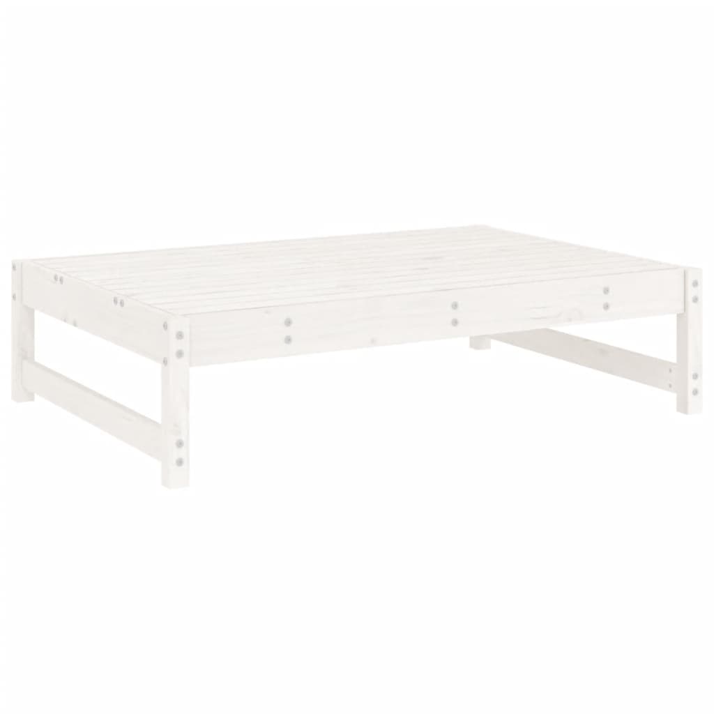 2 pcs conjunto lounge de jardim madeira de pinho maciça branco - Image 3
