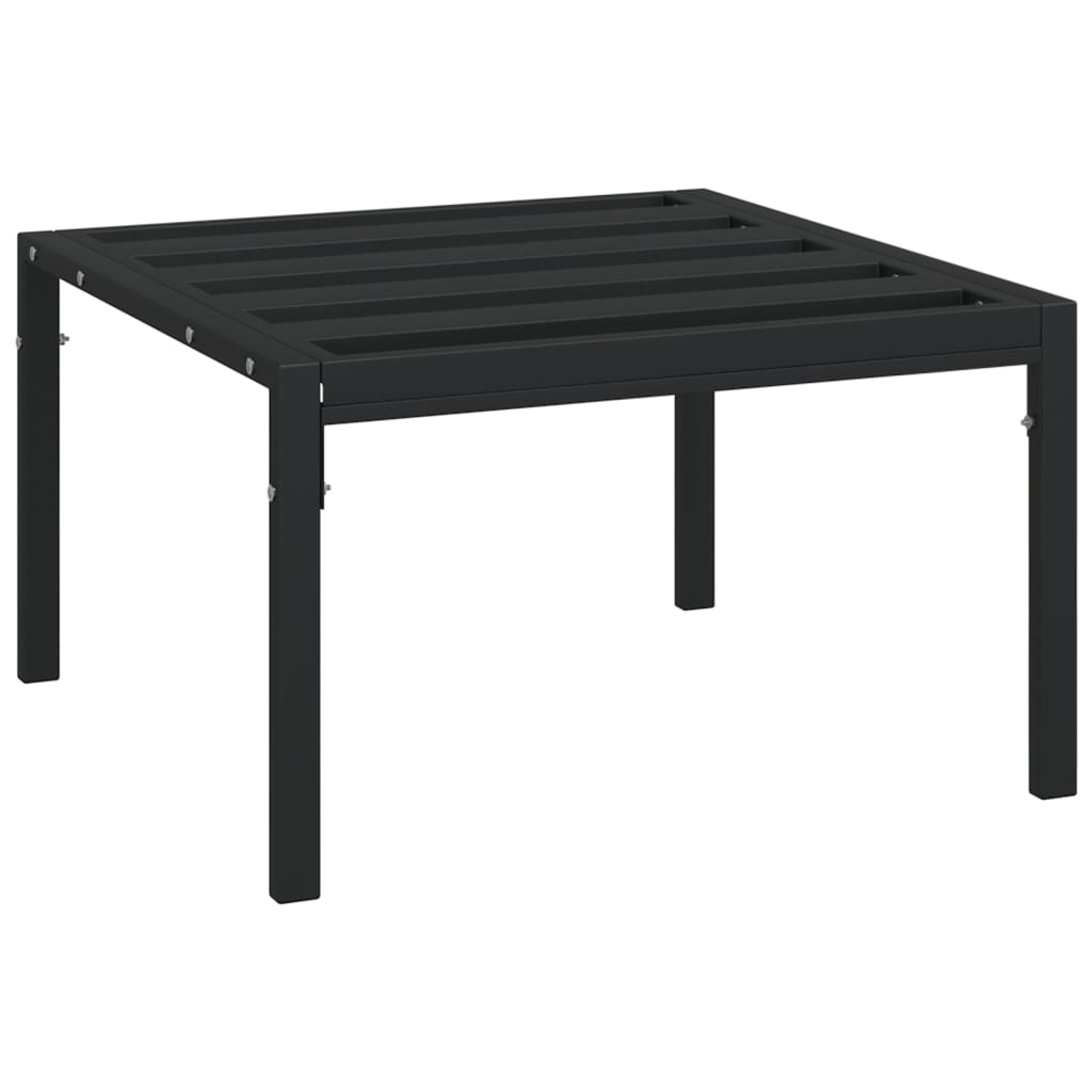 6 pcs conjunto lounge de jardim aço c/ almofadões cinzentos - Image 9