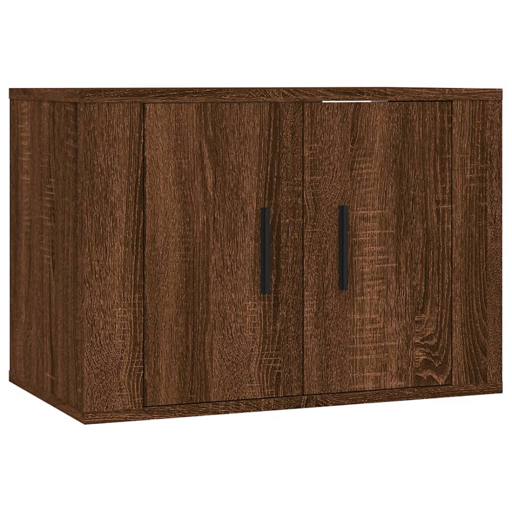 Móveis de TV de parede 2 pcs 57x34,5x40 cm carvalho castanho - Image 3