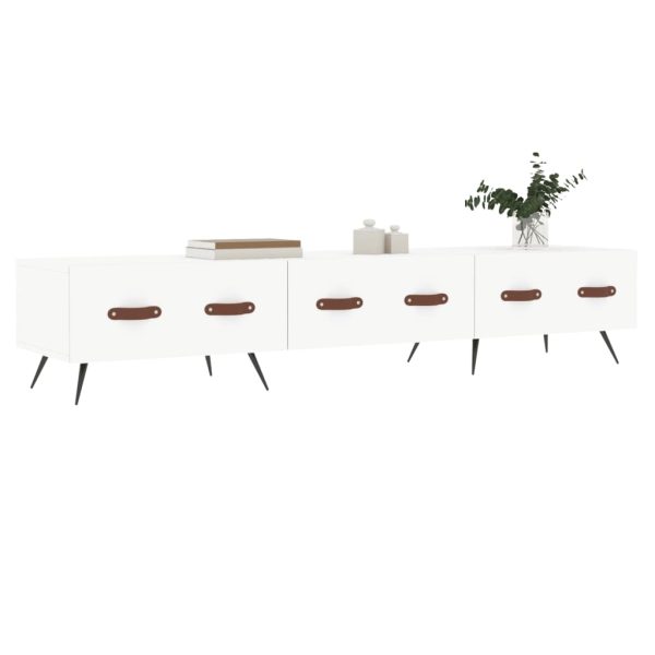 Móvel de TV 150x36x30 cm derivados de madeira branco - Image 2