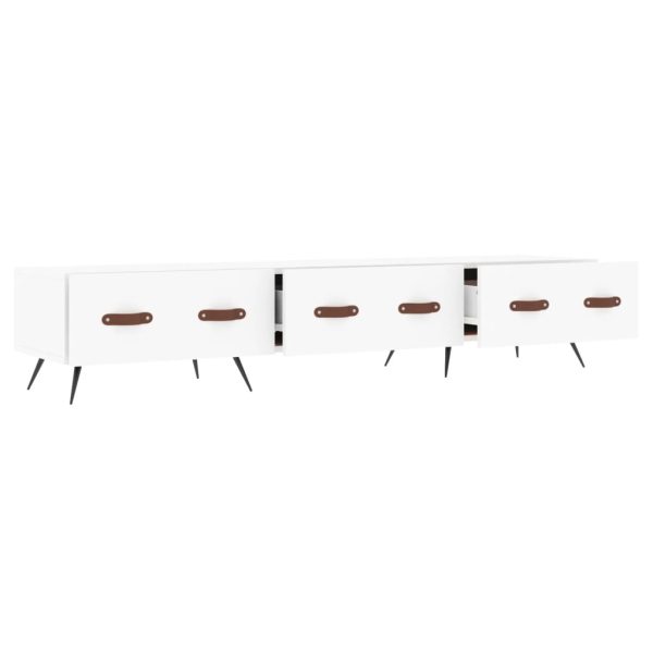 Móvel de TV 150x36x30 cm derivados de madeira branco - Image 5