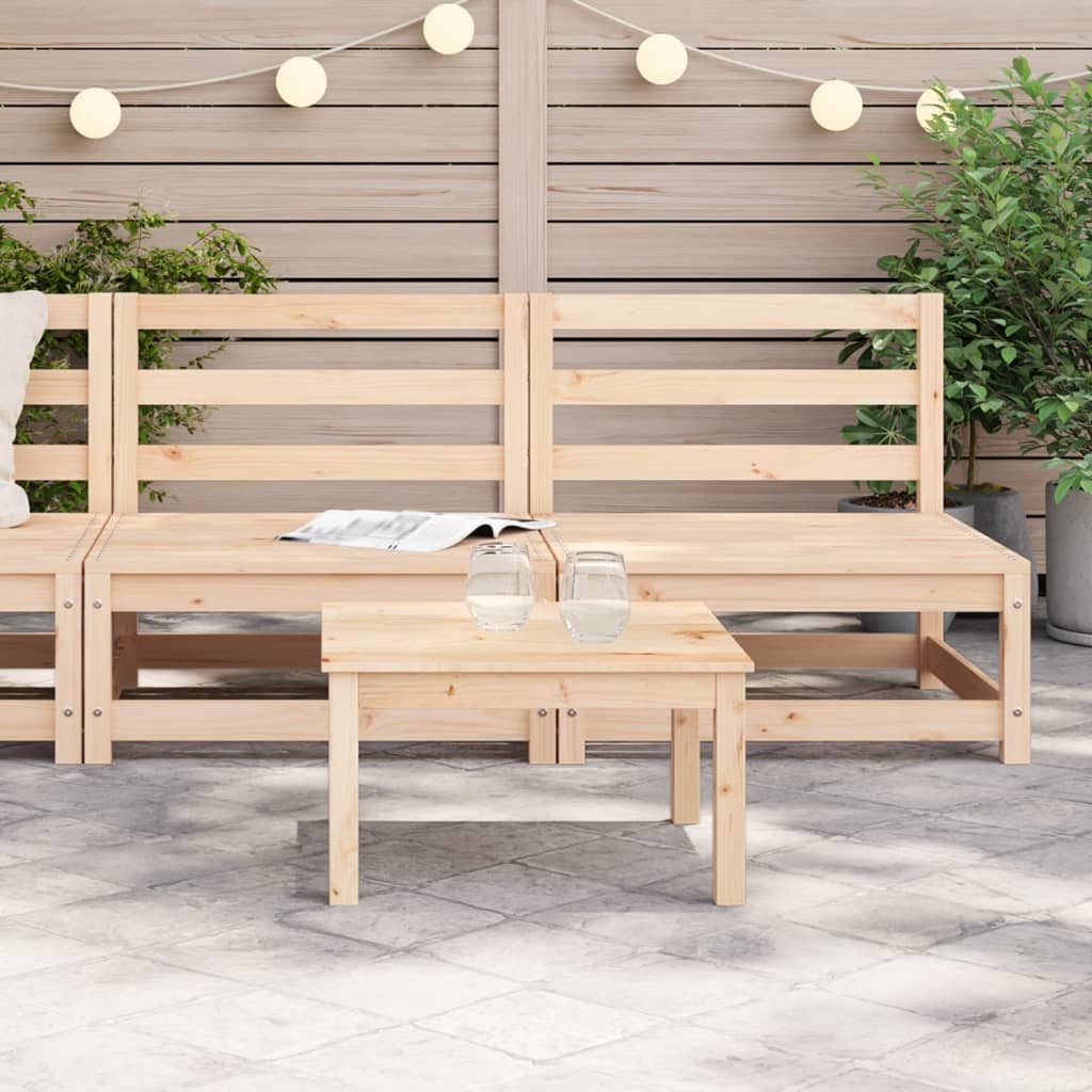 Sofás sem apoio braços p/ jardim 2 pcs 70x70x67 cm pinho maciço - Image 3