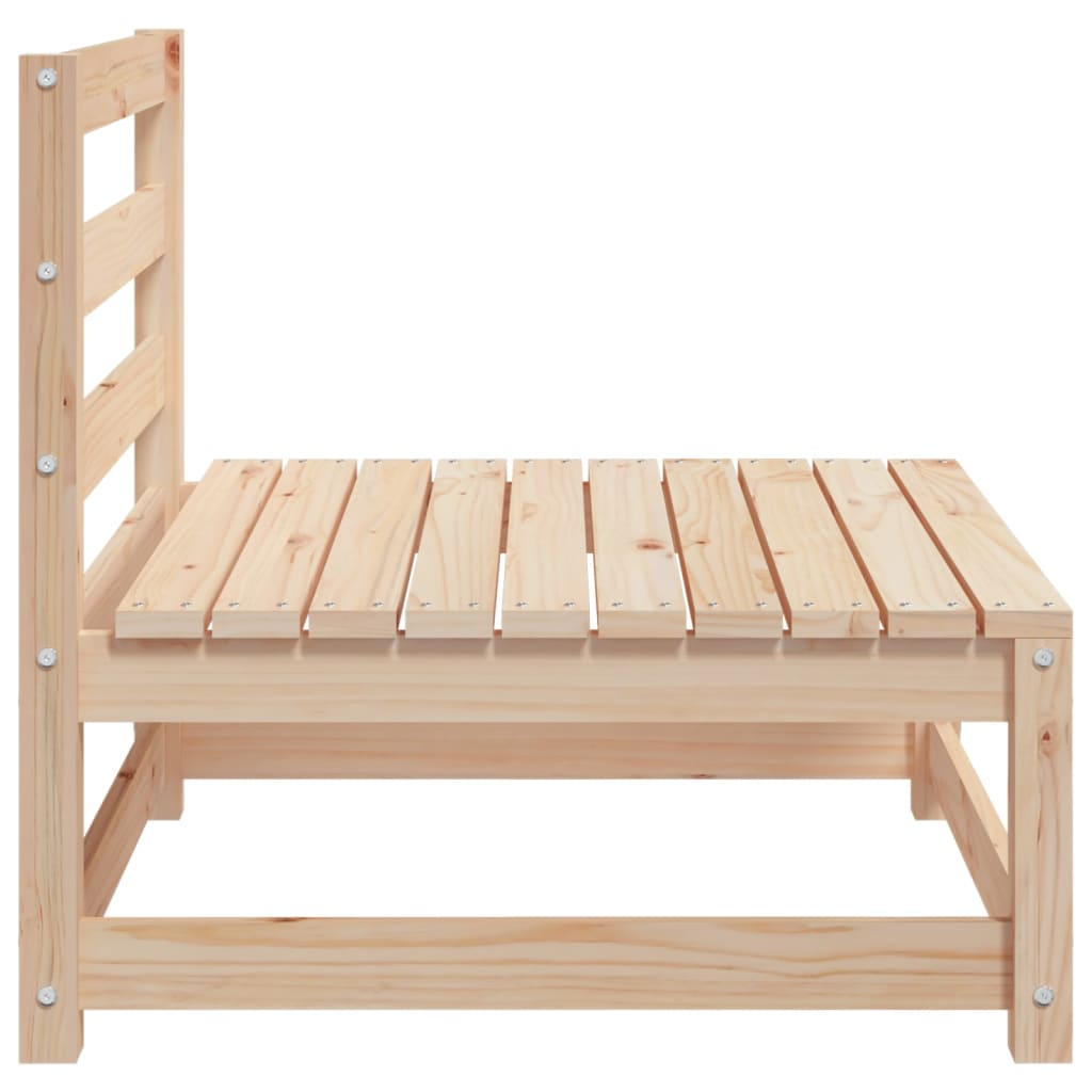 Sofás sem apoio braços p/ jardim 2 pcs 70x70x67 cm pinho maciço - Image 6