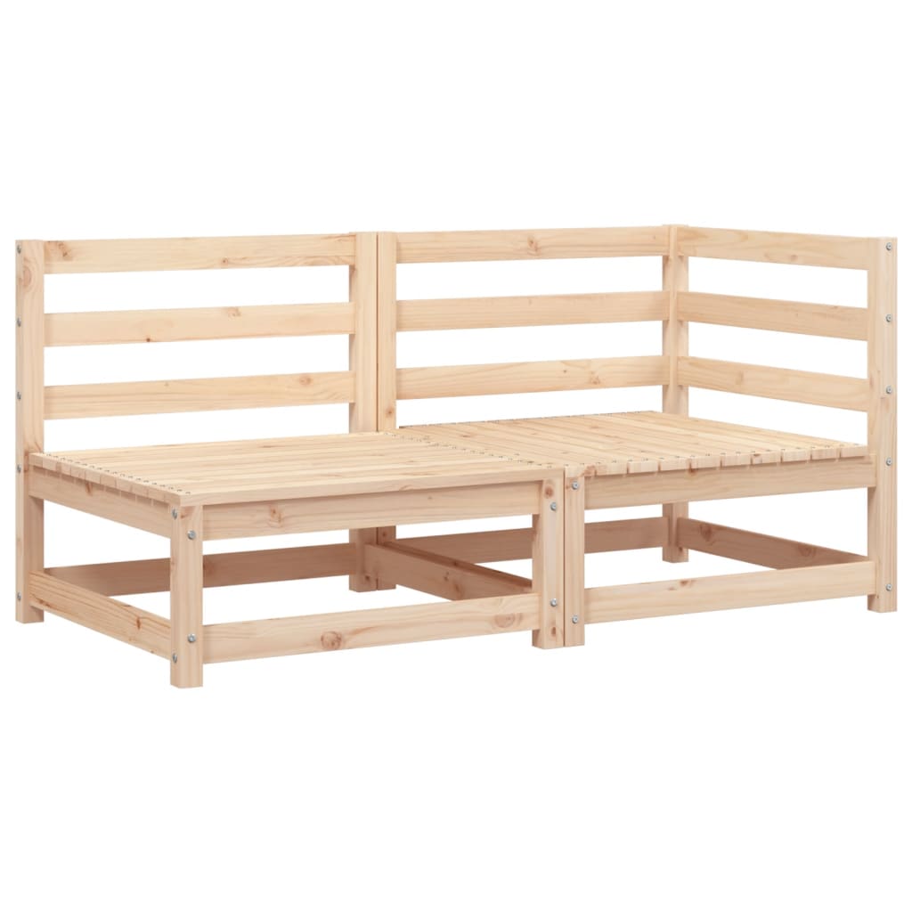 Sofá de 2 lugares para jardim madeira de pinho maciça - Image 2