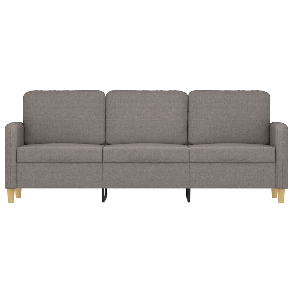 Sofá de 3 lugares tecido 180 cm cinzento-acastanhado - Image 2