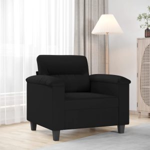 Poltrona 60 cm tecido de microfibra preto