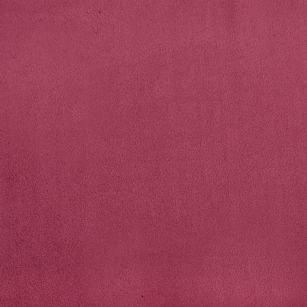 Sofá de 2 lugares veludo 120 cm vermelho tinto - Image 6