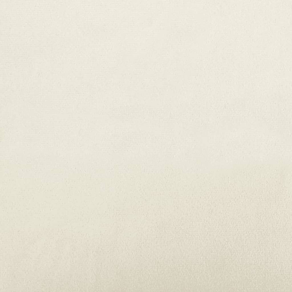 Sofá de 2 lugares veludo 120 cm cor creme - Image 6