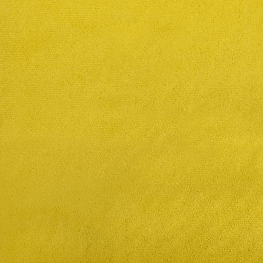 Sofá de 2 lugares veludo 140 cm amarelo - Image 7