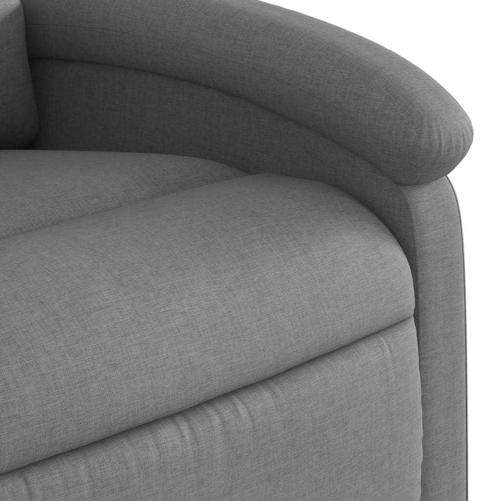 Poltrona de massagens reclinável tecido cinzento-escuro - Image 8