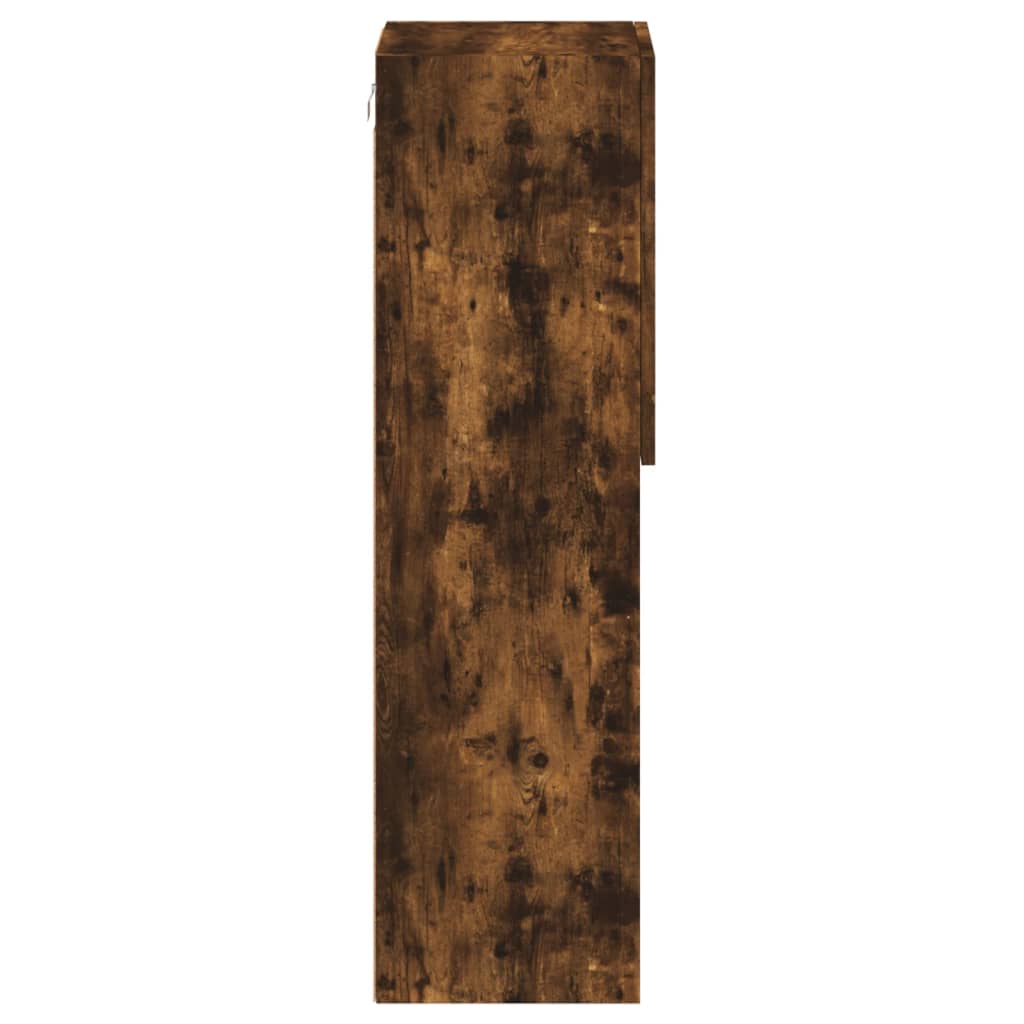 Móveis de TV c/ luzes LED 2 pcs 30,5x30x102 cm carvalho fumado - Image 9