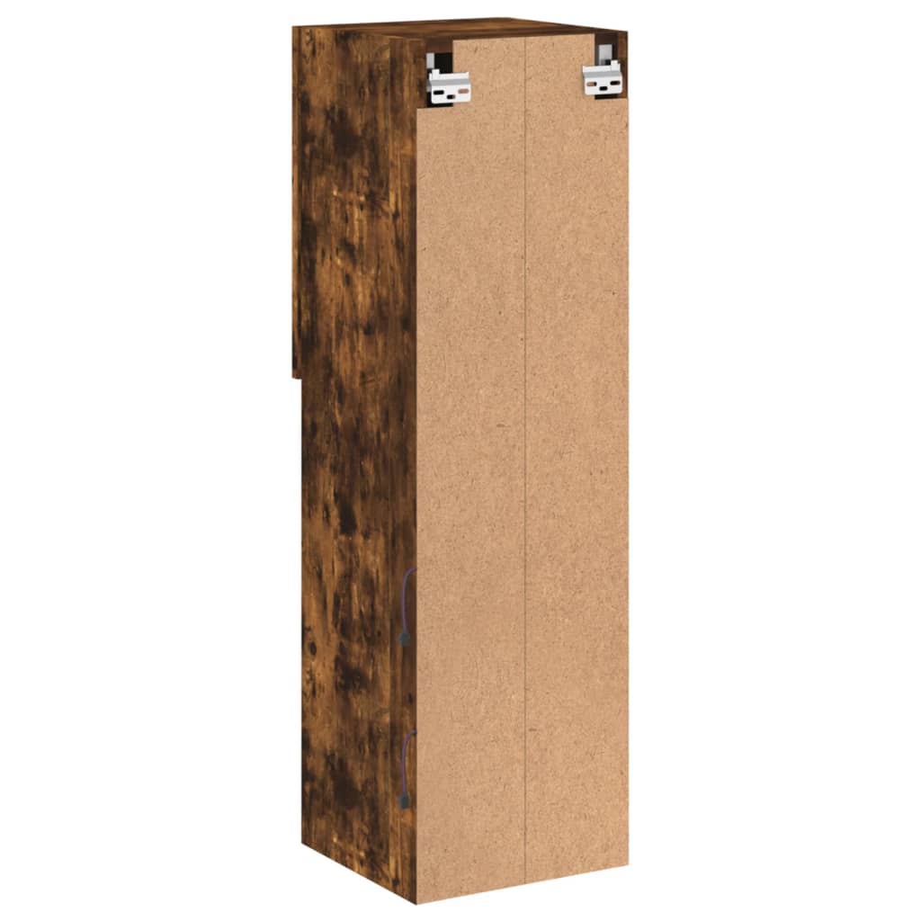 Móveis de TV c/ luzes LED 2 pcs 30,5x30x102 cm carvalho fumado - Image 10