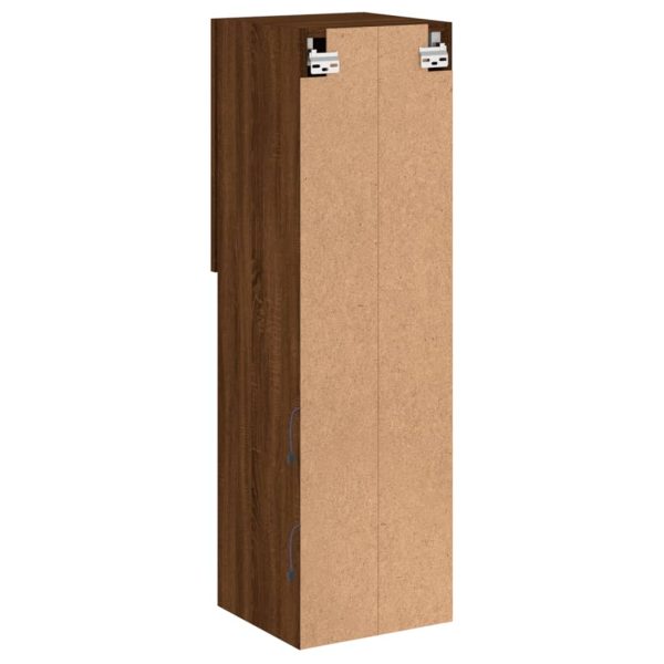 Móveis de TV c/ luzes LED 2 pcs 30,5x30x102cm carvalho castanho - Image 10