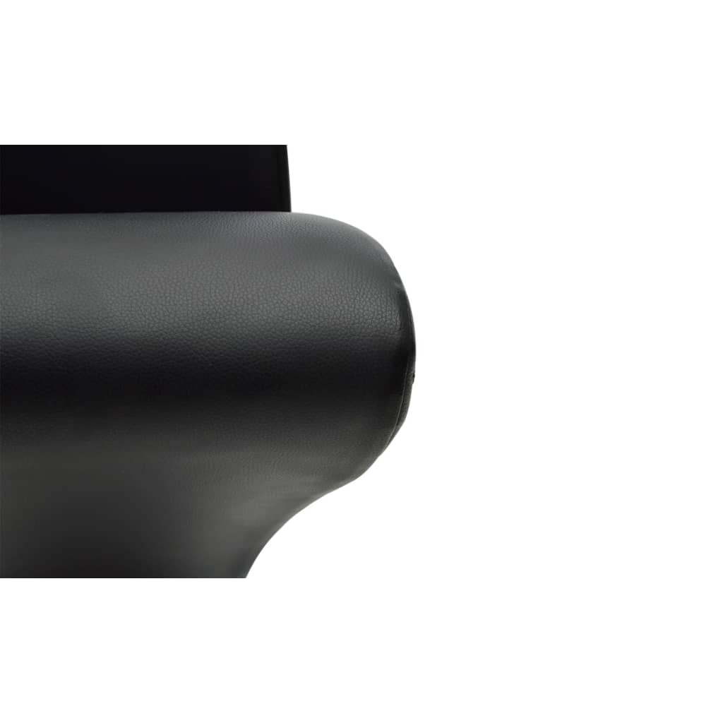 Cadeiras de jantar 2 pcs couro artificial preto - Image 5