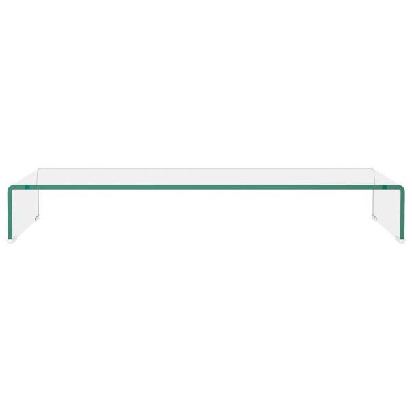 Suporte de TV/monitores em vidro transparente 90x30x13 cm - Image 2