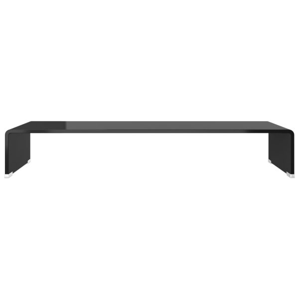 Suporte de TV/monitores em vidro 80x30x13 cm preto - Image 2