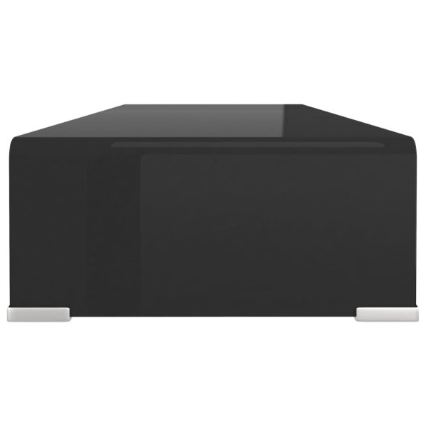 Suporte de TV/monitores em vidro 80x30x13 cm preto - Image 3