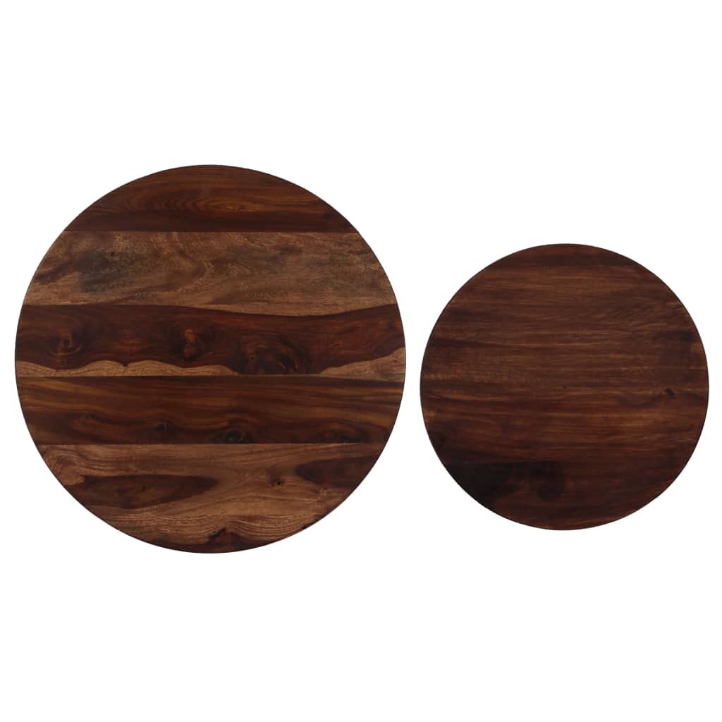 Conj. mesas de centro 2 pcs madeira de sheesham maciça 60x35 cm - Image 4