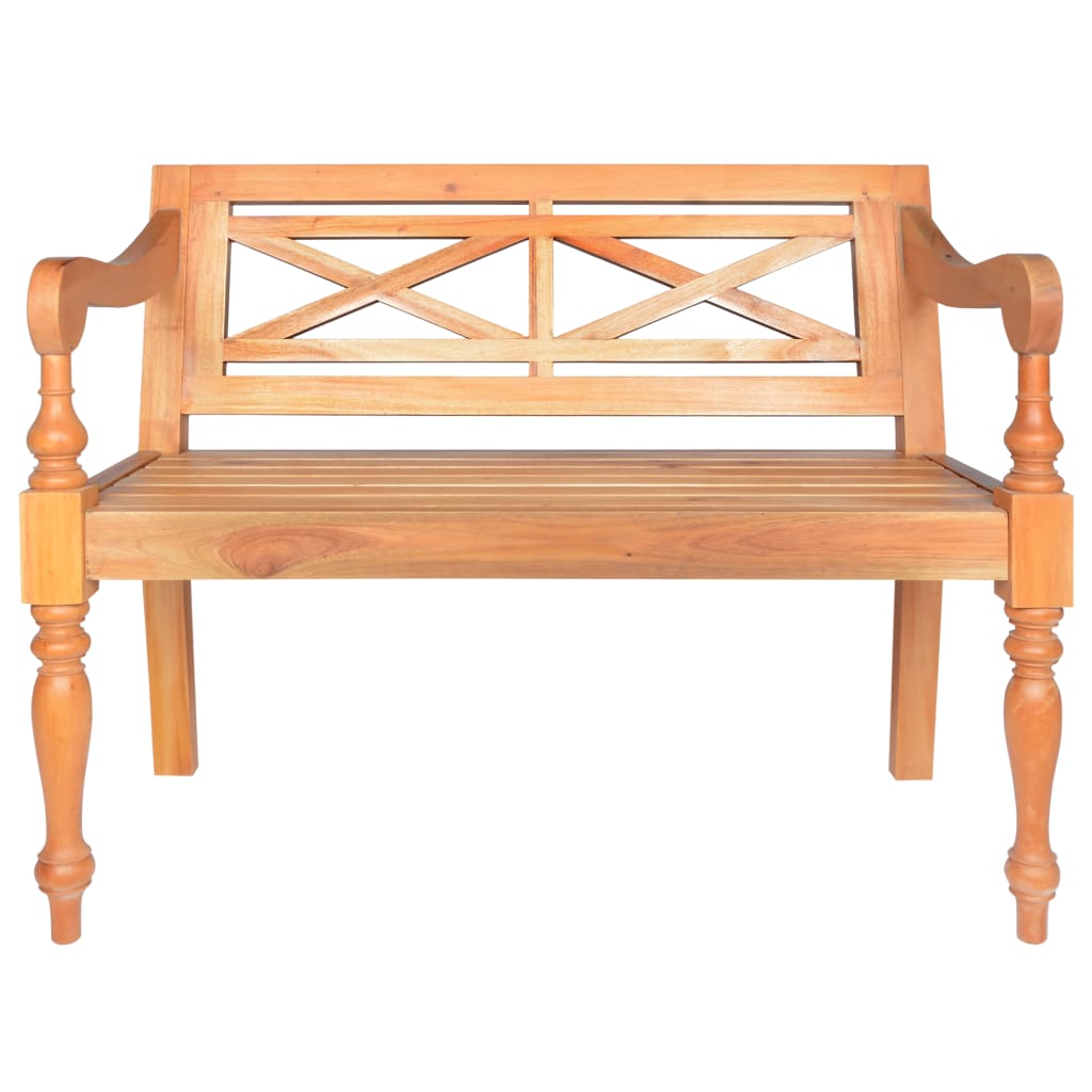Banco Batávia 98 cm madeira maciça de mogno castanho claro - Image 2
