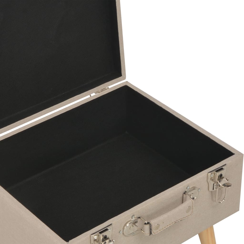 Banco de arrumação 40 cm tecido bege - Image 6