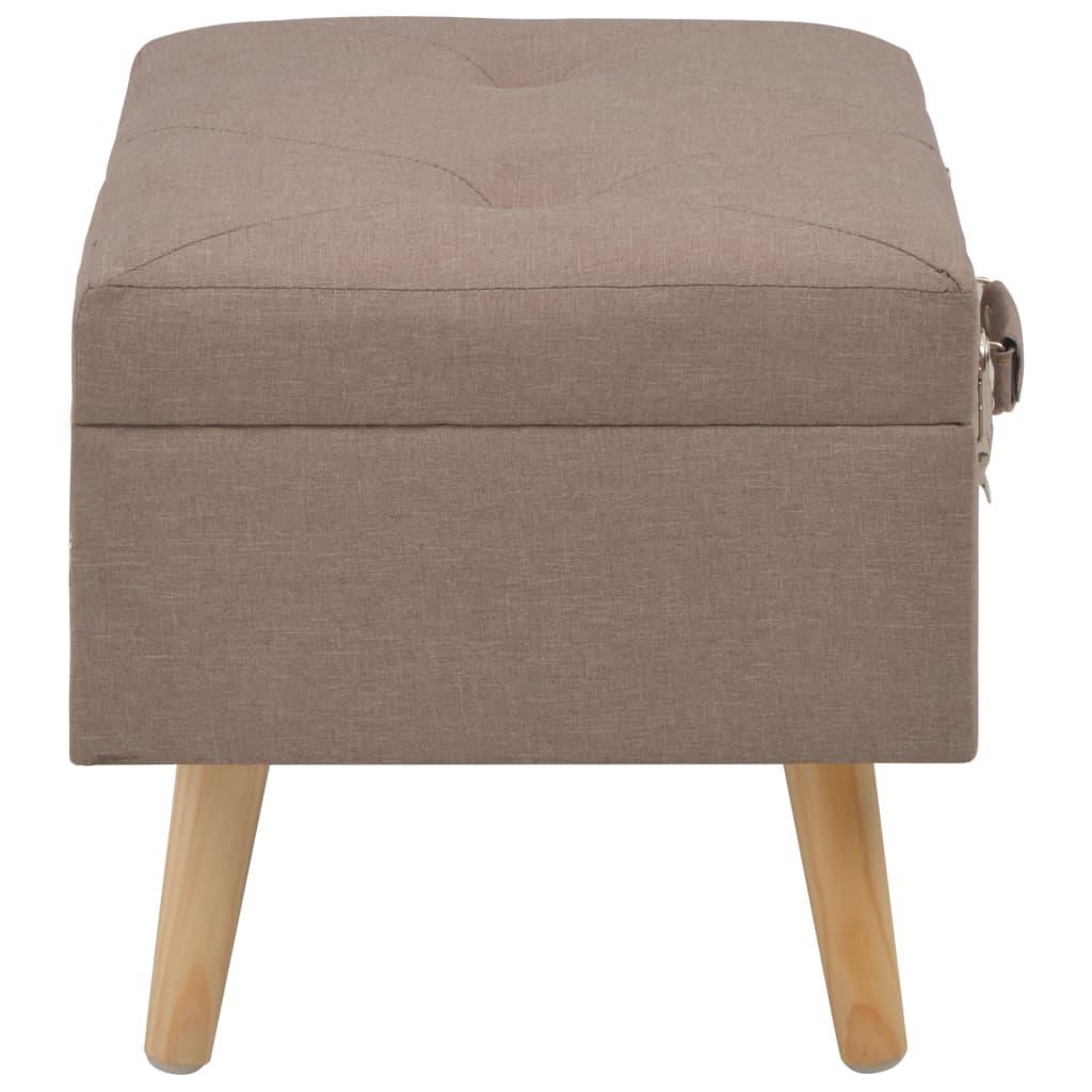 Banco de arrumação 40 cm tecido castanho - Image 3