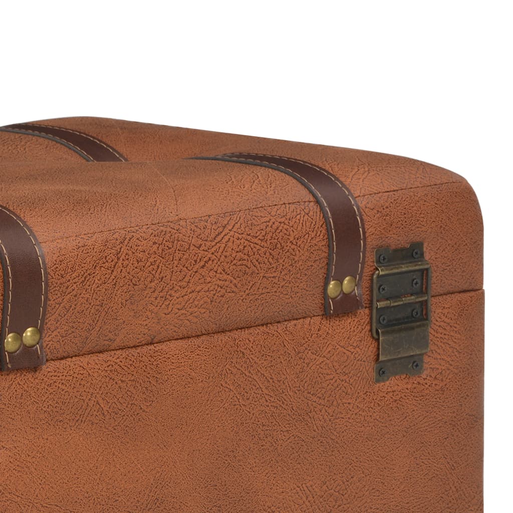 Banco de arrumação 40 cm couro artificial bronze - Image 8