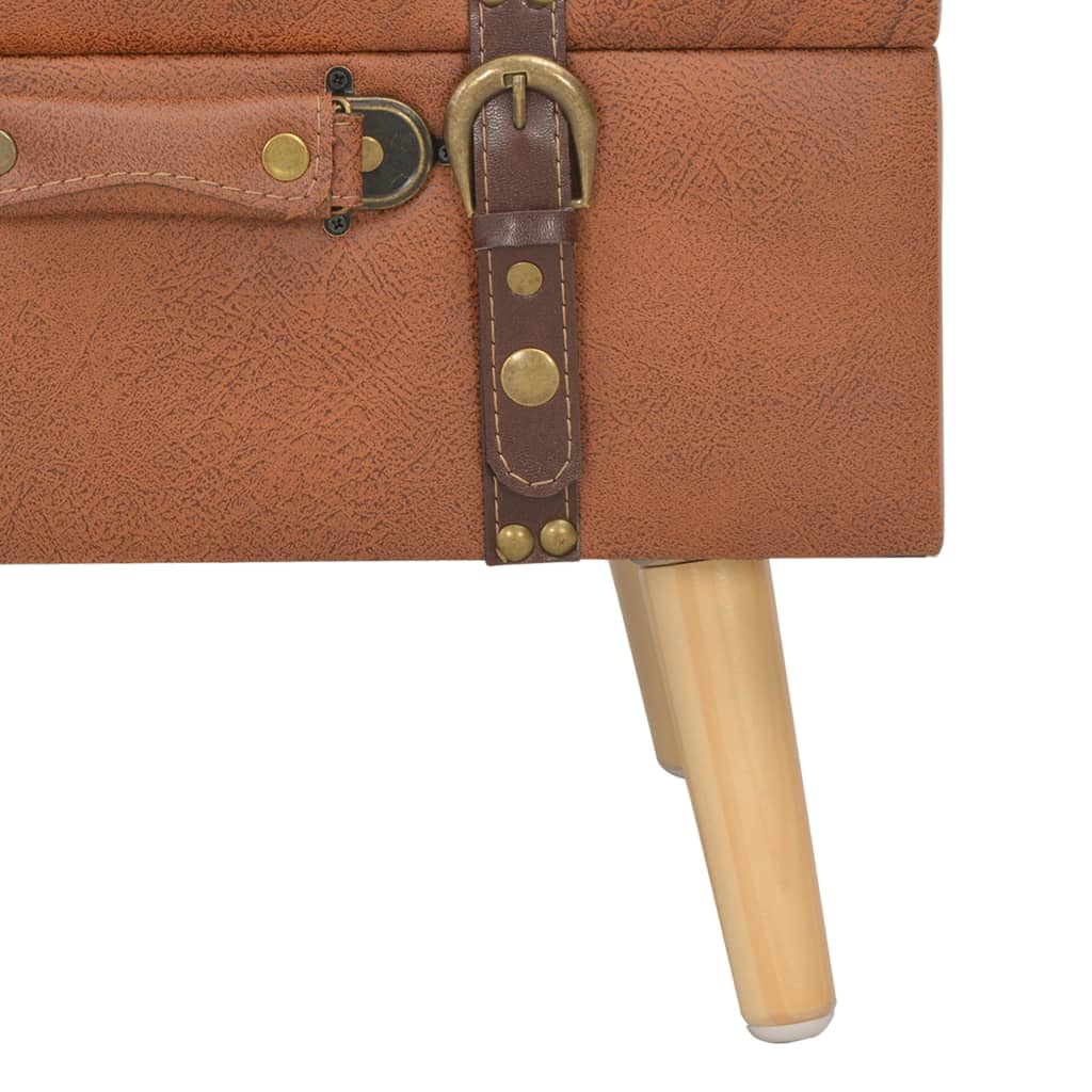 Banco de arrumação 40 cm couro artificial bronze - Image 9