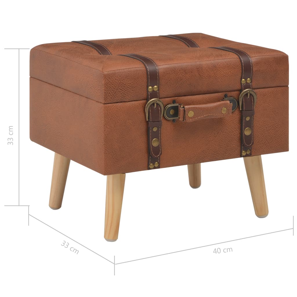 Banco de arrumação 40 cm couro artificial bronze - Image 10