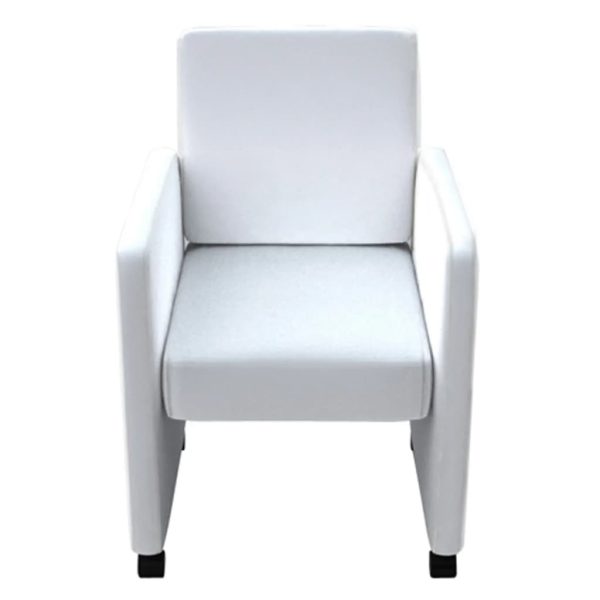 vidaXL Cadeiras de jantar 4 pcs couro artificial branco - Image 2
